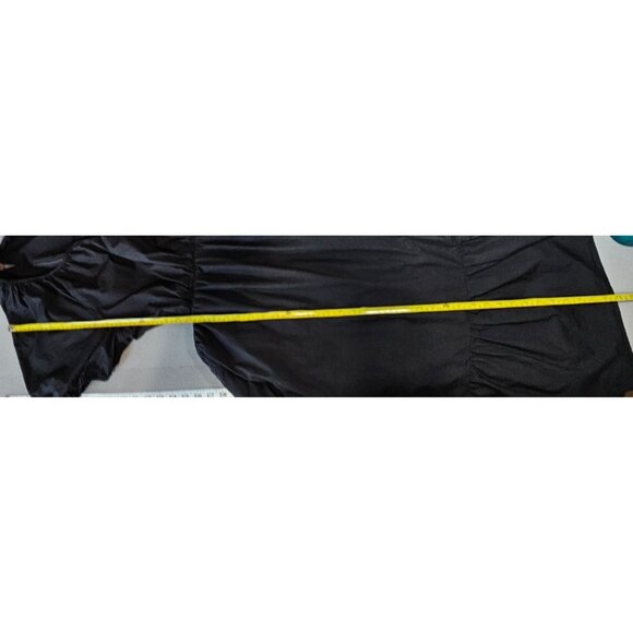 J. Crew Womens Plus Size 14 Black Side Cutout Poplin Midi Dress - Picture 10 of 14